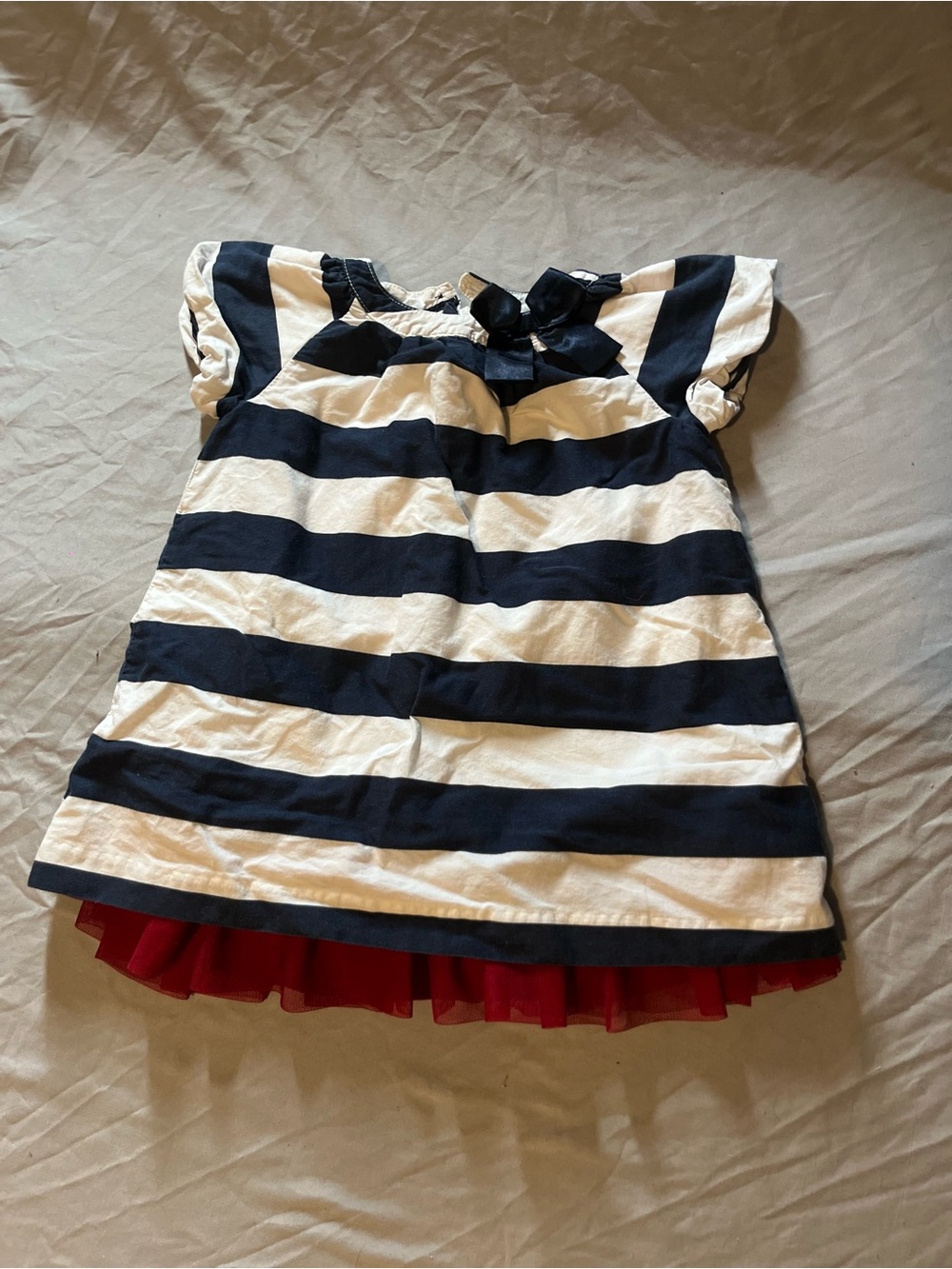 3 for $28 18-24 months BabyGAP Navy Blue and White Striped Summer Dress with Bow